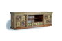 GINER Y COLOMER Mueble televisor de acacia con azulejos y bronce en Cerezo